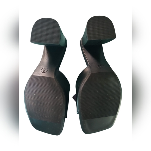Scoop Block Heel Mule Sandal Black Slip On Size 6 NWT - Picture 5 of 7